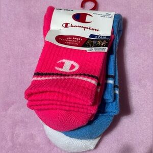 BRAND NEW | kids size small | champion socks | Mid crew